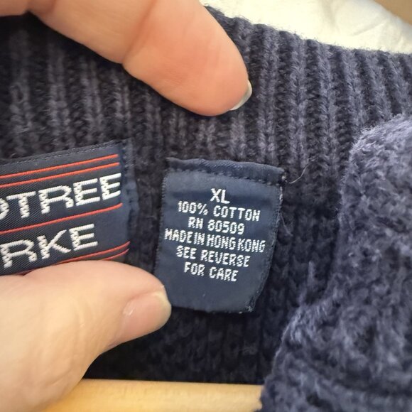 Roundtree and Yorke Knit Sweater Men’s XL Striped Vintage 90s Y2K Cotton Sweater - Picture 5 of 7